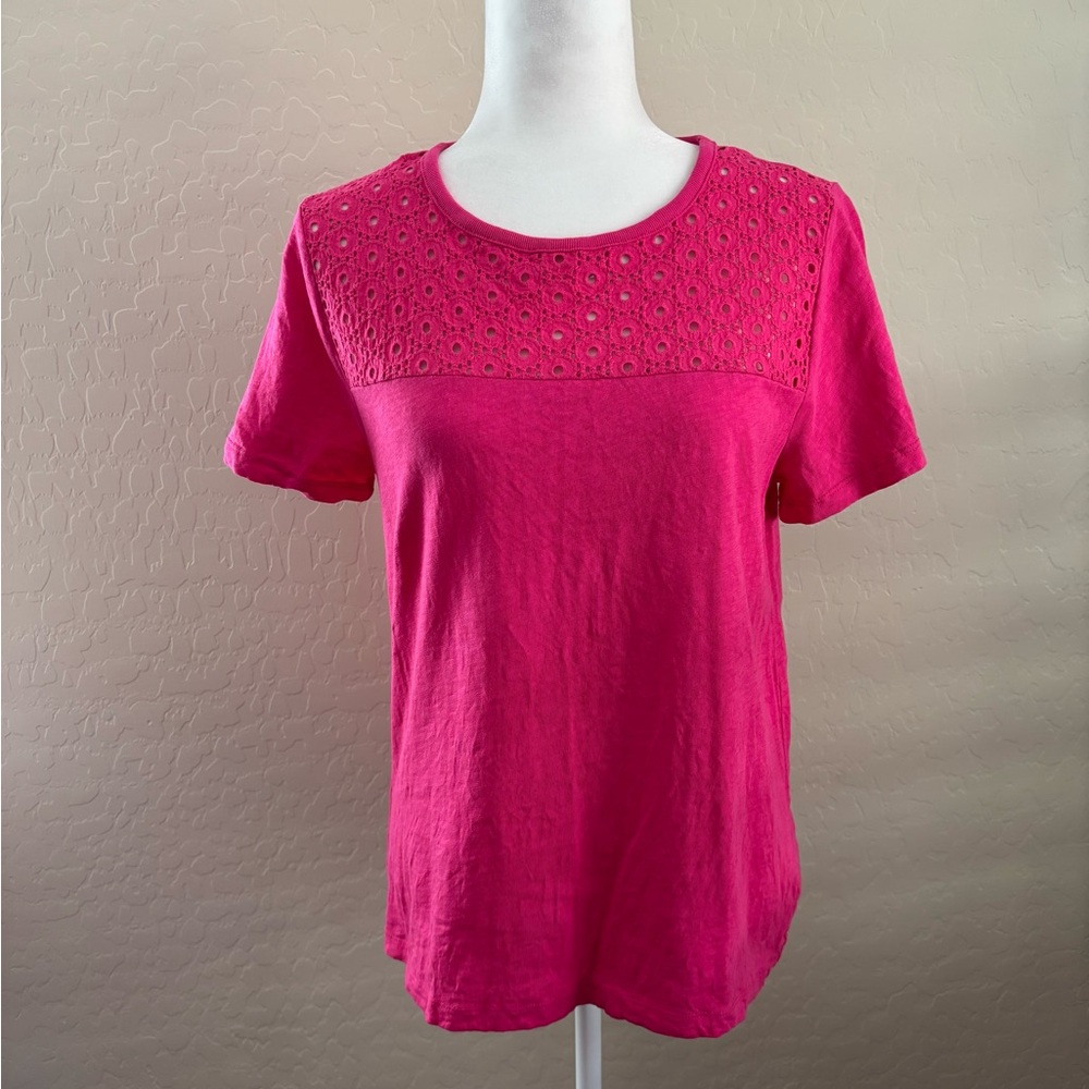 J. CREW 🩷 T-shirt with Lace detail